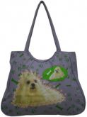 Bolsa Feminina de Praia Lilás Dog
