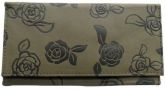 Carteira Feminina detalhe em Flor Cinza - Ref CF1200 Grey